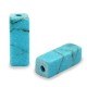 Natuursteen tube kraal 13x5mm Turquoise blue marmer